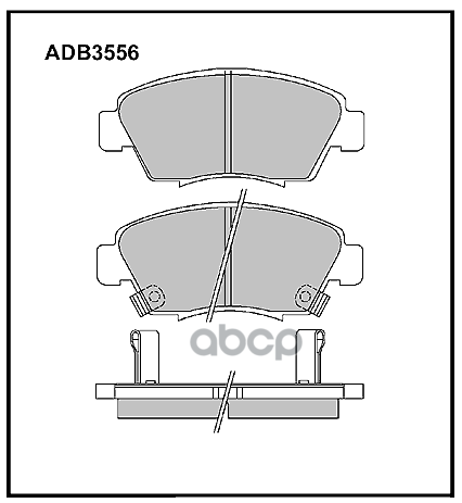 ВЫВЕДЕН_Колодки тормозные передние Honda Civic V 91-95  VI  VII  Jazz III  IV ALLIED NIPPON арт. adb3556