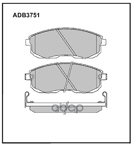 Колодки торм. передние  NISSAN Teana II 08>/Tiida all/Juke all/Cube 10> ALLIED NIPPON арт. adb3751