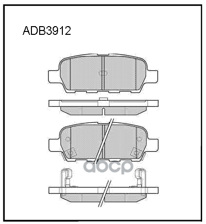 Колодки торм. задние  nissan x-trail 2.0i/2.5i/2.2dci/skyline v35 01> ALLIED NIPPON арт. adb3912hd