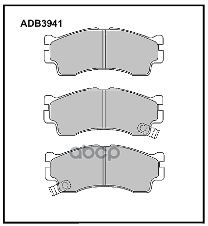 Колодки тормозные передние Kia Rio I 00-05  Cerato I 04-09  Shuma II 01-04 ALLIED NIPPON арт. adb3941