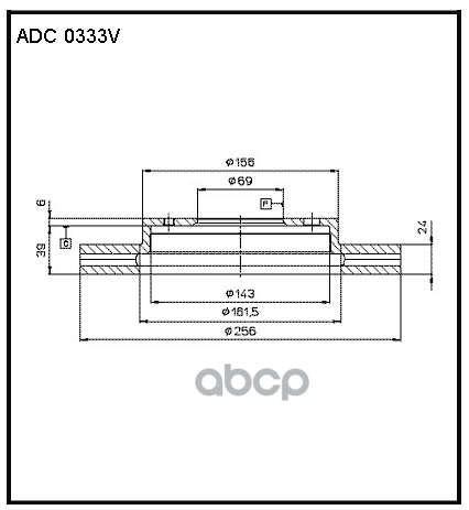 Диск Тормозной | Перед | ALLIED NIPPON арт. ADC0333V