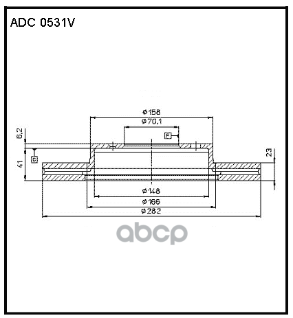 Диск Тормозной | Перед | ALLIED NIPPON арт. ADC0531V
