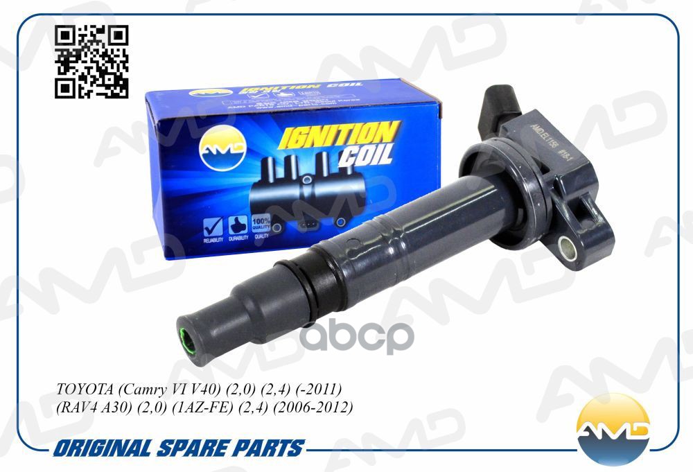 Катушка зажигания TOYOTA Camry VI V40, 2,0, 2,4, -2011, Camry VII V50, 2,0, 1AZ-FE, 2011-, RAV4 A30, 2,0, 1AZ-FE, 2,4, 2006-2...