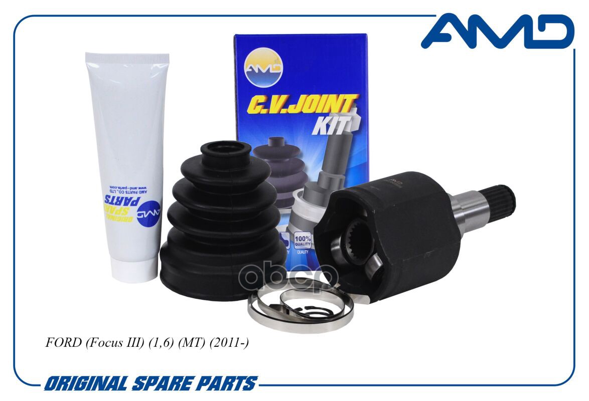 ШРУС внутренний левый (T23/T22) FORD Focus III, 1,6, MT, 2011- AMDSH255 AMD арт. AMDSH255