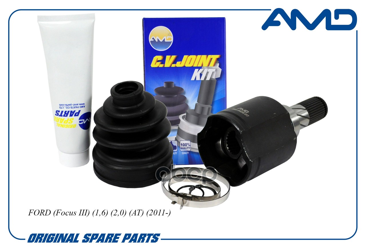 ШРУС внутренний левый (T34/T22) FORD Focus III, 1,6, 2,0, AT, 2011- AMDSH258 AMD арт. AMDSH258