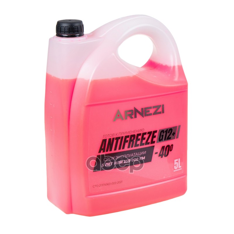Антифриз ARNEZI Red G12+ готовый -40 красный 5 л N0002005 ARNEZI арт. N0002005