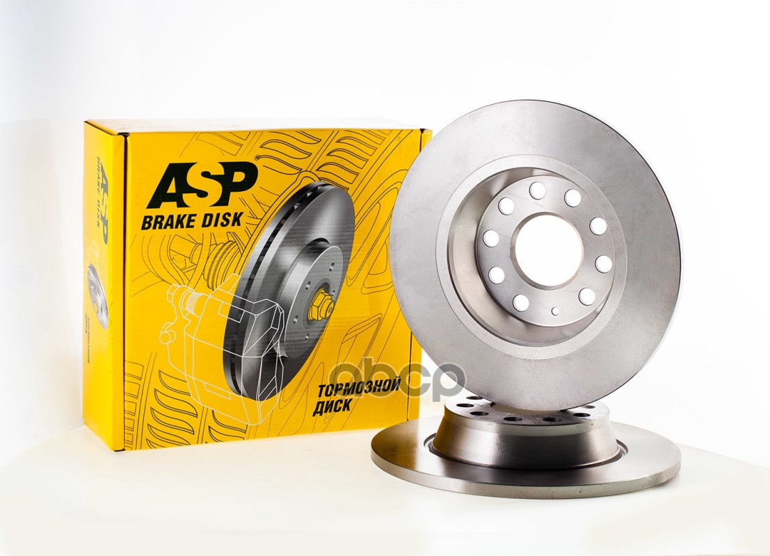 Диск тормозной VAG A3/Octavia II/Golf V/Passat B6/Tiguan задний D=282mm ASP арт. 410209