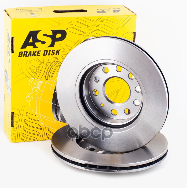 Диск тормозной передний AUDI A3/SKODA OCTAVIA/VW GOLF V/VI/JETTA III перед ASP 410212 ASP арт. 410212