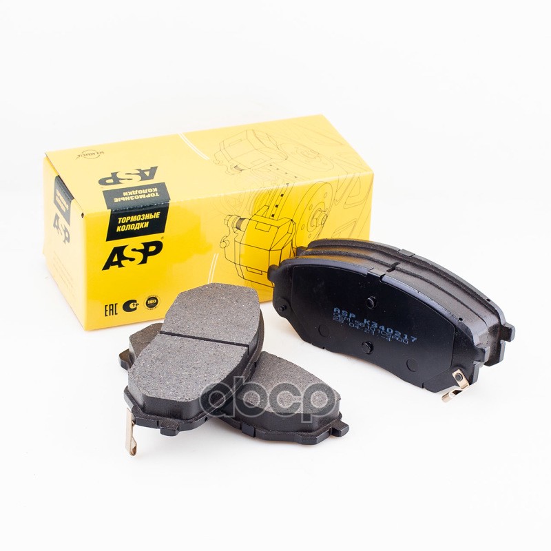 Колодки тормозные передние HYUNDAI Santa Fe 18-> (R17) / KIA Sorento 15-> ASP арт. k340217