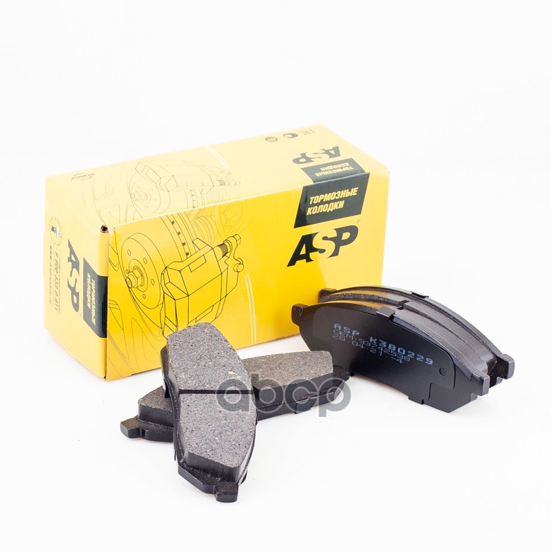 Колодки тормозные передние CHEVROLET Damas/Labo ASP арт. k380229