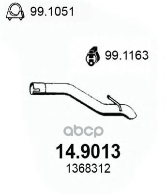 Труба Глушителя Asso 149013 ASSO арт. 149013