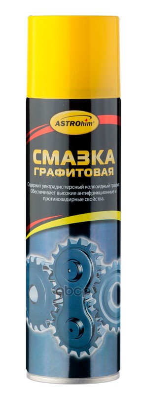 Ас-455_Смазка Графитовая 335Мл Аэрозоль Astrohim Ас-455 ASTROHIM арт. АС-455