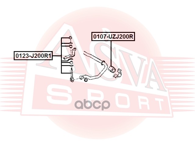 ТЯГА СТАБИЛИЗАТОРА ЗАДНЯЯ ASVA арт. 0123J200R1