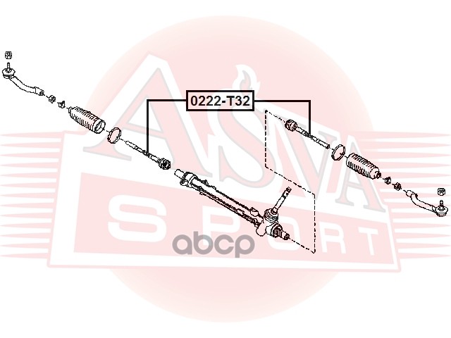 ТЯГА РУЛЕВАЯ ASVA арт. 0222T32