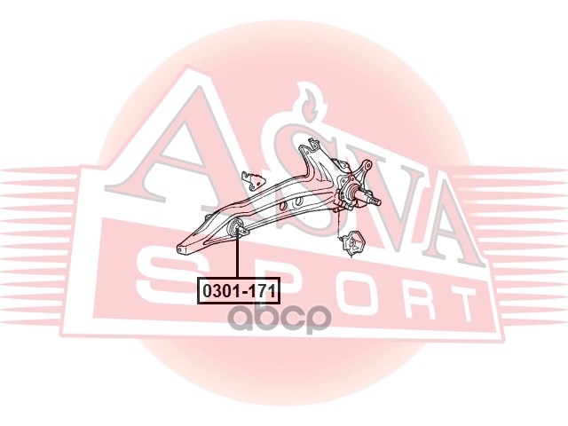 САЙЛЕНТБЛОК ЗАДНЕГО ПРОДОЛЬНОГО РЫЧАГА УШАСТЫЙ ASVA арт. 0301171