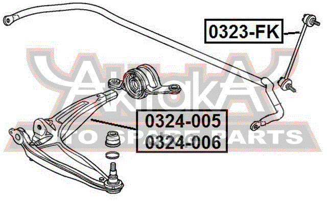 РЫЧАГ ПЕРЕДНИЙ НИЖНИЙ ЛЕВЫЙ ASVA арт. 0324006