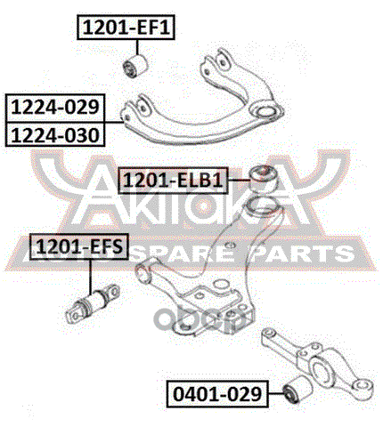 САЙЛЕНТБЛОК ПЕРЕДНЕГО ВЕРХНЕГО РЫЧАГА ASVA арт. 1201EF1