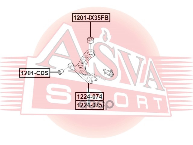 САЙЛЕНТБЛОК ПЕРЕДНЕГО НИЖНЕГО РЫЧАГА ЗАДНИЙ IX35/SPORTAGE 2010</OPTIMA TF/CERATO 2012</CRETA 2017< ASVA арт. 1201IX35FB