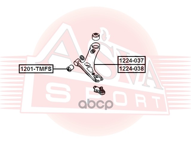 РЫЧАГ ПЕРЕДНИЙ НИЖНИЙ ЛЕВЫЙ ASVA арт. 1224038