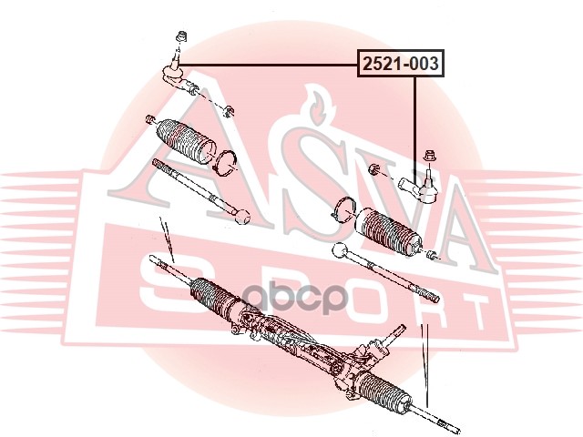 Наконечник рулевой LAND ROVER D3/D4 ASVA арт. 2521-003