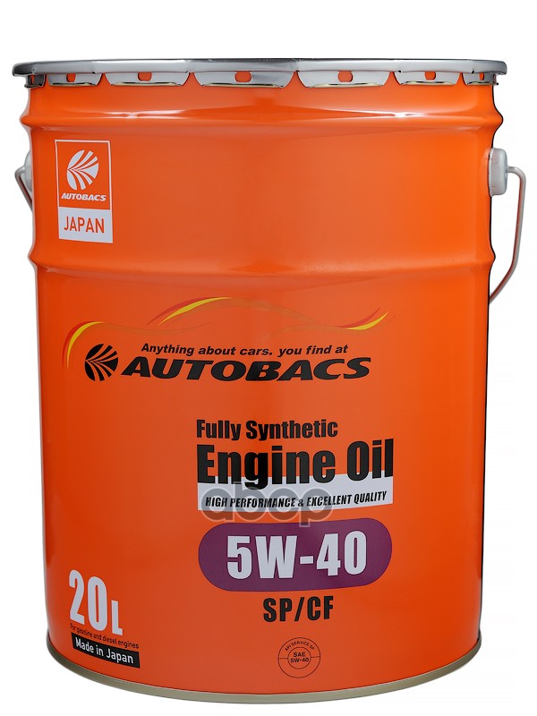 AUTOBACS Масло моторное AUTOBACS ENGINE OIL 5W-40 SP/CF 20л A00032243