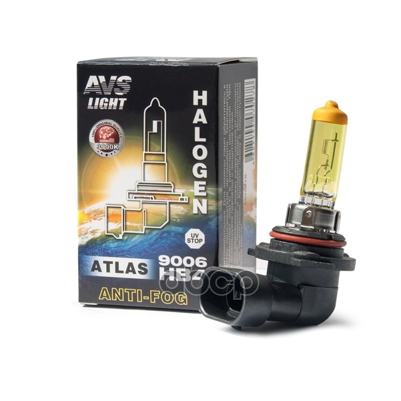 Лампа Галогенная Hb4 /9006 12V 55W Anti-Fog Box Желтый Avs Atlas A07027s AVS арт. A07027S