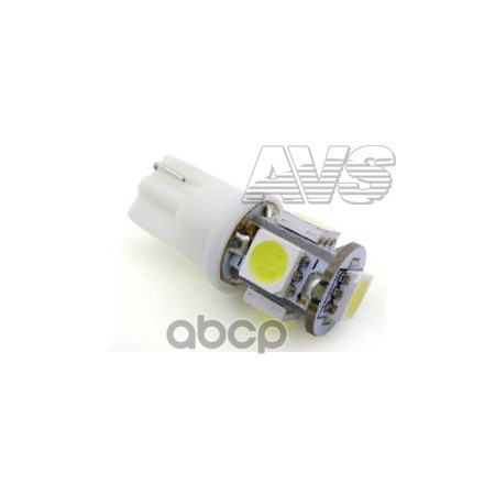 Лампа Светодиодная T027 T10 (W2.1x9.5d) 5Smd 5050 3 Chip W5w Блистер 2Шт(Белый) Avs A80605s AVS арт. A80605S
