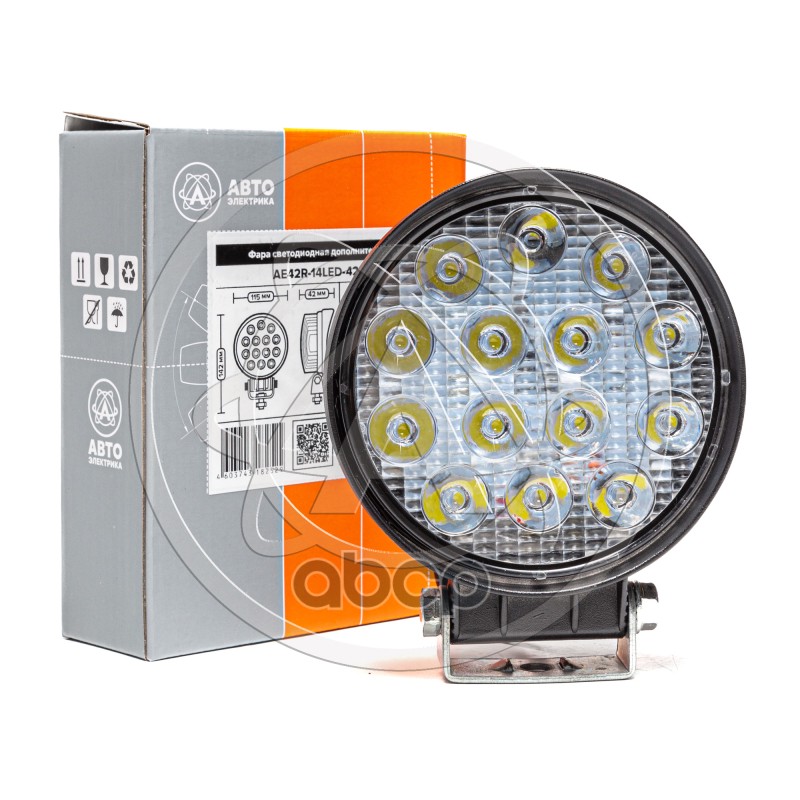 Фара Доп-Ая Круглая, Направленный Свет, 14 Диодов,42W, (115Х42х142) 12/24V Avtoelectrica Ae42r-14Led-42Hc AVTOELECTRICA арт. ...