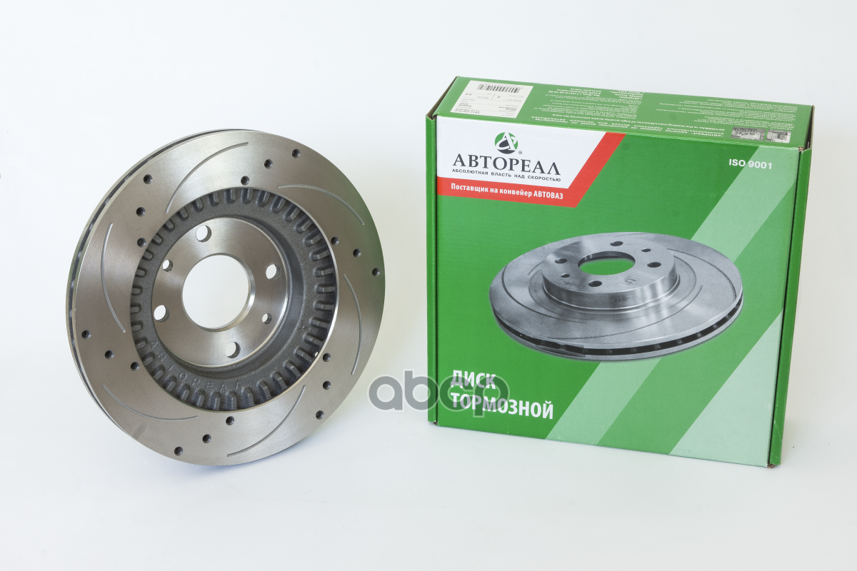 Диск тормозной ВАЗ 2112 (R-14) перфо Евро (перфорация + насечка) AVTOREAL арт. ABPE123501070