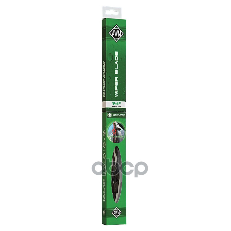 Щетка стеклоочистителя каркасная 350мм AWM арт. 410000010