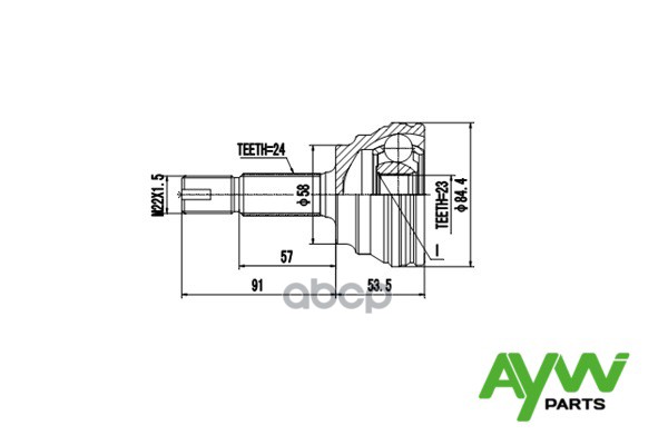 Шрус Наружный AYWIparts арт. AW1510215