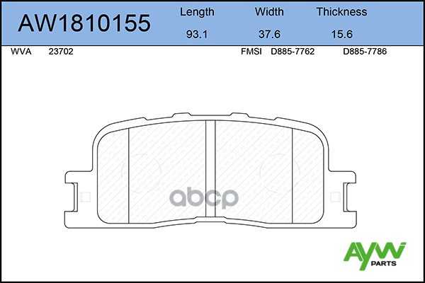 К-Т Дисков. Тормоз. Колодок AYWIparts арт. AW1810155