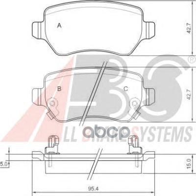 дисковые колодки 37296 Abs арт. 37296