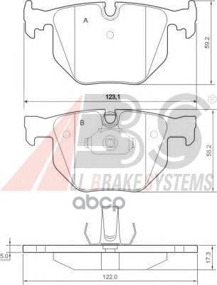 дисковые колодки 37348 Abs арт. 37348