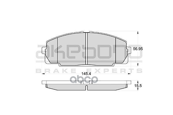 Колодки тормозные дисковые передние TOYOTA DYNA TOYOACE (1.5T) Akebono арт. AN247K