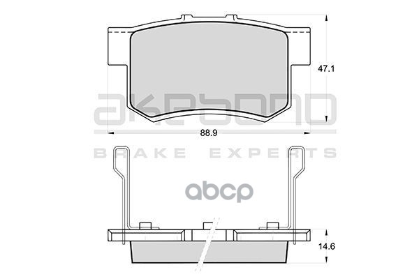 Колодки тормозные дисковые задние ПОДХОДЯТ ДЛЯ HONDA ACCORD VII, CIVIC VIII (FD1, FD2), SUZUKI SX4 AN-492WK Akebono арт. AN-4...