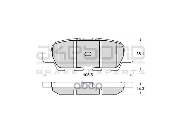 Колодки тормозные (Сзади) Infiniti FX35 02-08 / Nissan Juke 10-20 Akebono арт. AN-654WK