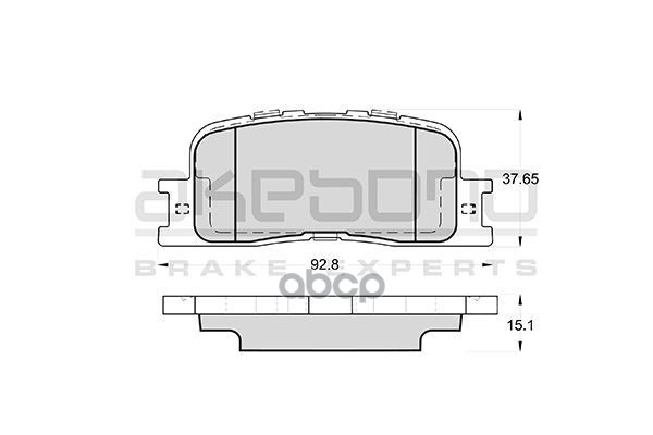 Колодки тормозные дисковые задние Toyota Camry V30 AN-659K Akebono арт. AN-659K
