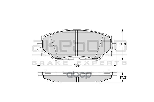 Колодки тормозные (Спереди) Toyota Allion (T260) 07-21 / Corolla 00-19 Akebono арт. AN-742K
