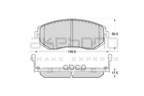 Колодки тормозные дисковые передние SUBARU FORESTER 08 AN-771WK Akebono арт. AN-771WK