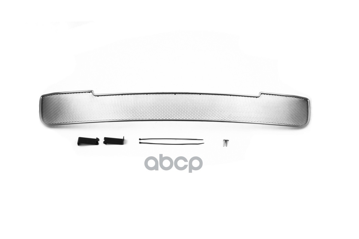 Сетка на бампер внешняя для RENAULT Logan 2014-2017, без хр.пак., хром, 10 мм / Рено Логан Arbori арт. 01-430714-102