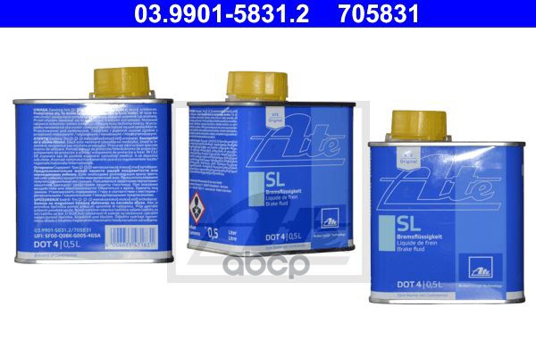 Жидкость Тормозная 0,5Л - Dot 4 Sl Ate арт. 03.9901-5831.2