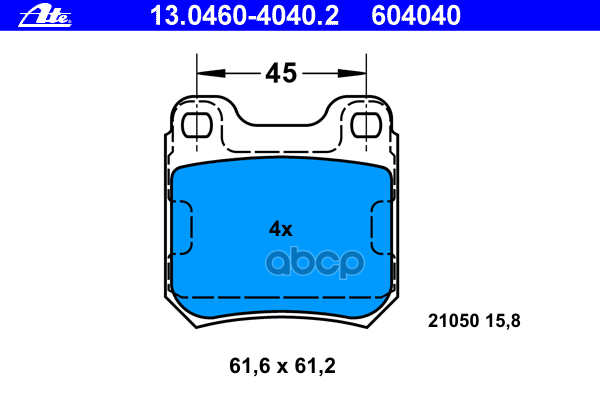 Колодки Тормозные Дисковые Задн, Opel: Calibra A 2.5 I V6 90-97, Vectra 1.6 I 16V/1.7 Td/1.8 I 16V/2.0 Dti 16V/2.0 I/2.0 I 16...