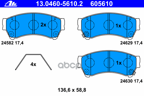 Колодки Тормозные Дисковые Передн, Mazda: 6 2.5 02-07, 6 1.8 Mzr/2.0 Mzr/2.0 Mzr-Cd/2.2 D/2.2 Mzr-Cd/2.5 Mzr 07-, 6 Наклонная...