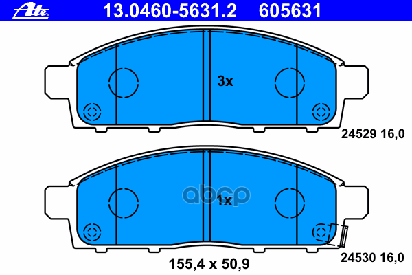 Колодки Тормозные Дисковые Передн, Mitsubishi: L 200 2.5 Di-D/2.5 Di-D/2.5 Di-D 4Wd/2.5 Di-D 4Wd/2.5 Did/3.2 Di-D 4Wd/3.5 4Wd...