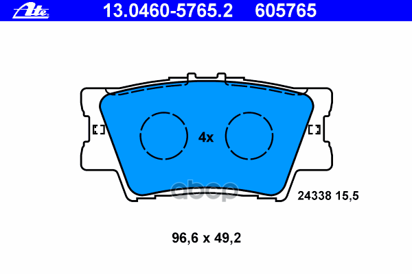 Колодки Тормозные Дисковые Задн, Lexus: Es 350 12-, Es 3.5 06-12, Hs 250H 09-  Toyota: Camry 3.5 Vvti Xle 01-06, Camry Седан ...