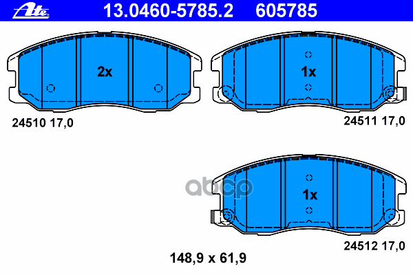 Колодки Тормозные Дисковые Передн, Chevrolet: Captiva 2.0 D/2.0 D 4Wd/2.2 D/2.2 D 4Wd/2.4/2.4 4Wd/2.4 Lpg/2.4 Lpg 4Wd/3.0 4Wd...