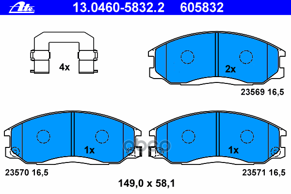 Колодки Тормозные Дисковые Передн, Hyundai: H-1 Фургон 2.4/2.5 Crdi/2.5 Td/2.6 Crdi 97-07, Highway Van 2.0 16V/2.7 V6 24V 00-...