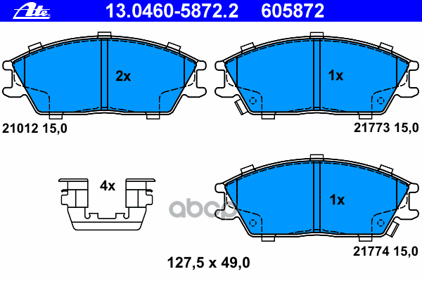 Колодки Тормозные Дисковые Передн, Hyundai: Accent Ii 1.3/1.5/1.5 Crdi/1.6 00-05, Accent Седан 1.3/1.5/1.5 Crdi/1.6 99-, Getz...