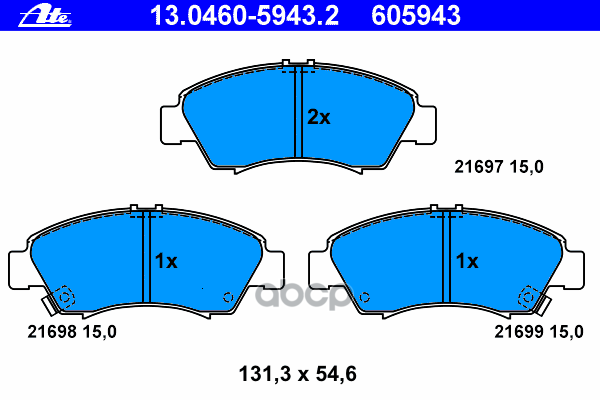 Колодки Тормозные Дисковые Передн, Honda: City Седан 1.4 I-V Tec 08-, Civic V Hatchback 1.3 16V/1.4 16V/1.5 I 16V/1.6 16V Vte...